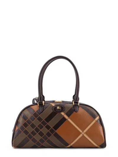 Burberry Highlands Bowling Medium Leather Handbag In Brown
