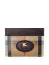 Burberry Textured Finish Cardholder Featuring Contrast Stitching In Brown