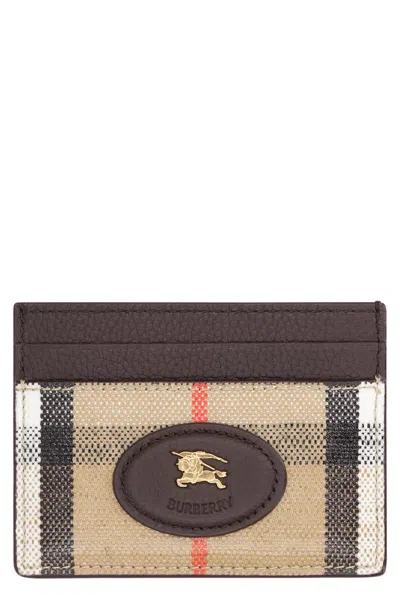 Burberry Highlands Card Holder In Sand