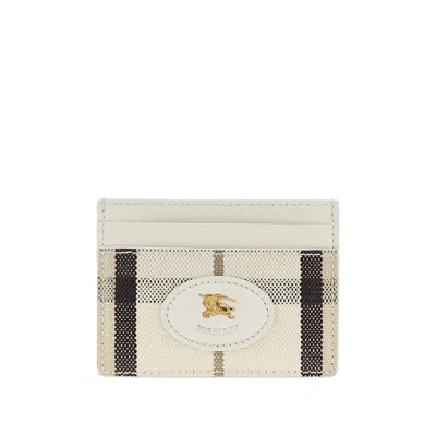 Burberry 'highlands' Card Holder With Check Motif In Blue