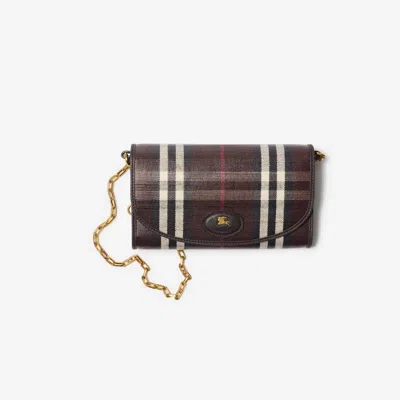 Burberry Highlands Chain Strap Wallet​ In Brown