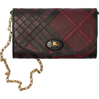 Burberry Highlands Chain Strap Wallet In Purple