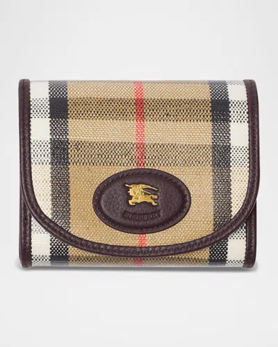 BURBERRY HIGHLANDS CHECK COMPACT TRIFOLD WALLET