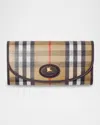 Burberry Medium Highlands Coated Canvas Continental Wallet In Brown