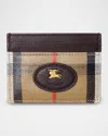 Burberry Highlands Check Jacquard Leather Card Case In Multi