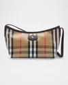 Burberry Highlands Coated Canvas Baguette Shoulder Bag