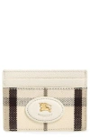 Burberry Highlands Check Mixed Media Card Case In Nude