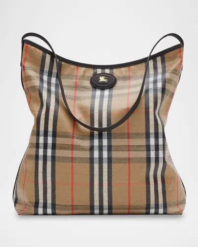 BURBERRY HIGHLANDS CHECK SHOULDER BAG