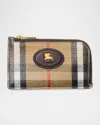 Burberry Highlands Check Zip-top Card Case In Multi