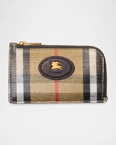 Burberry Highlands Check Zip-top Card Case In Multi