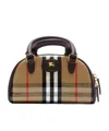 Burberry Mini Highlands Bowling Handbag And Handles In Neutral