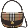 Burberry Check Motif Crossbody Handbag With Removable Strap In Nude