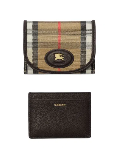 Burberry Highlands Coin Pouch & Card Case In Green