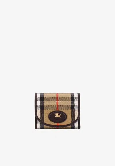 Burberry Highlands Compact Wallet In Beige