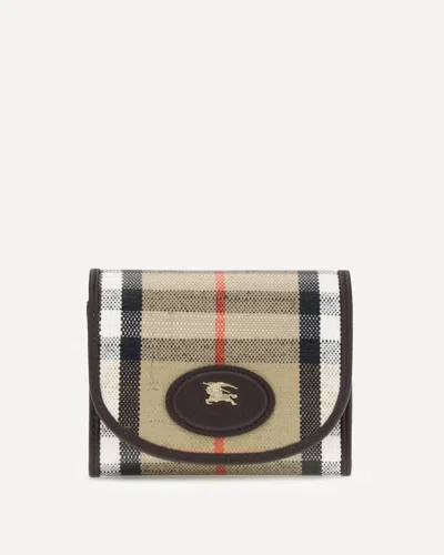 Burberry Highlands Compact Wallet In Sand