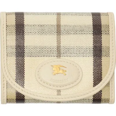 Burberry Highlands Compact Wallet In Sand