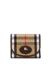 Burberry Highlands Compact Wallet With Leather Inserts