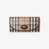 Burberry Medium Highlands Coated Canvas Continental Wallet In Brown