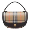 Burberry Check Motif Crossbody Handbag With Removable Strap In Nude