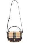 Burberry Women Highlands Crossbody Bag With Check Motif In Multi