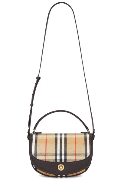 Burberry Women Highlands Crossbody Bag With Check Motif In Multi