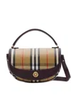 Burberry Check Motif Crossbody Handbag With Removable Strap In Nude