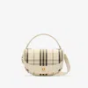 Burberry Highlands Plaid Tote Bag In Neutral