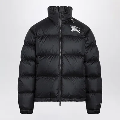 Burberry Highlands Down Puffer Jacket With Packaway Hood In Black
