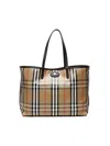 Burberry Beige Highlands Medium Tote Bag In Sand