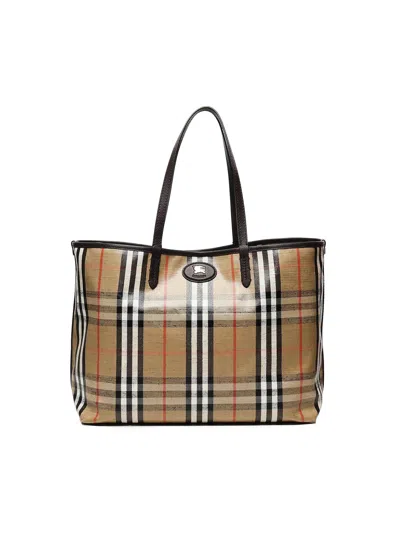 Burberry Beige Highlands Medium Tote Bag In Neutral
