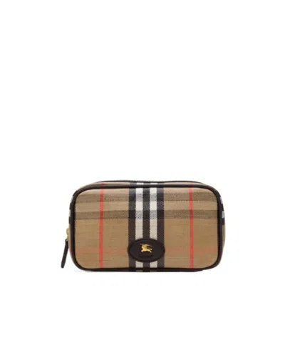 Burberry Highlands Make-up Pouch In Orange