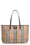 Burberry Highlands Media Tote Bag In Sand