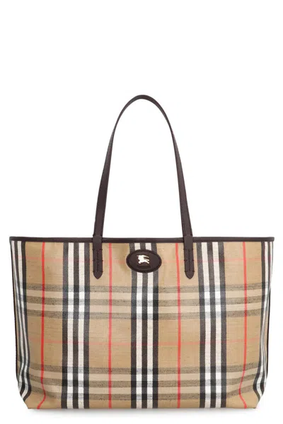 Burberry Highlands Media Tote Bag In Sand