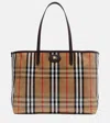 Burberry Womens Highlands Medium Cotton-blend Tote Bag Sand In Sand