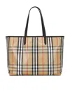 Burberry Womens Highlands Medium Cotton-blend Tote Bag Sand In Neutral