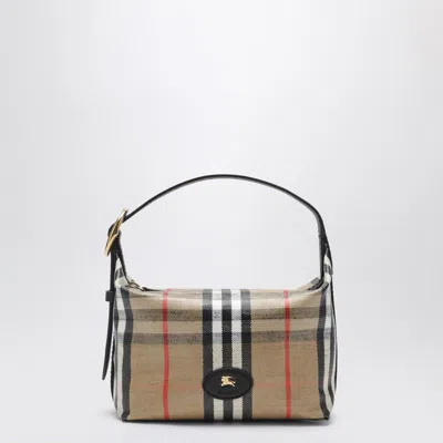 Burberry Highlands Mini Check Tote Bag In Brown