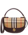 Burberry Women Highlands Crossbody Bag With Check Motif In Multi