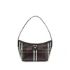 Burberry Printed Canvas Mini Highlands Shoulder Bag In Black