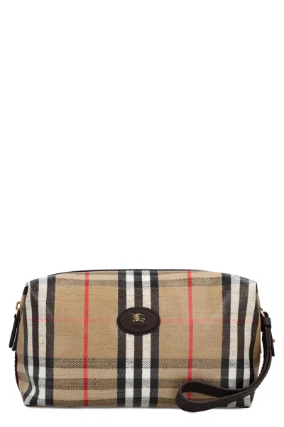 Burberry Highlands Mini Travel Case With Wrist Strap In Purple