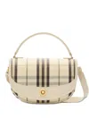 Burberry Highlands Plaid Tote Bag In Neutral