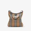 Burberry Highlands Coated Canvas Shoulder Bag In Sand