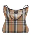Burberry Highlands Coated Canvas Shoulder Bag In Sand