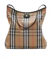 Burberry Highlands Coated Canvas Shoulder Bag In Sand-colored