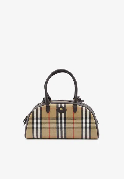 Burberry Highlands Bowling Bag In Beige
