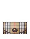 Burberry Medium Highlands Coated Canvas Continental Wallet In Brown