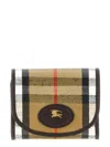 Burberry Beige Highlands Cotton Wallet In Multi