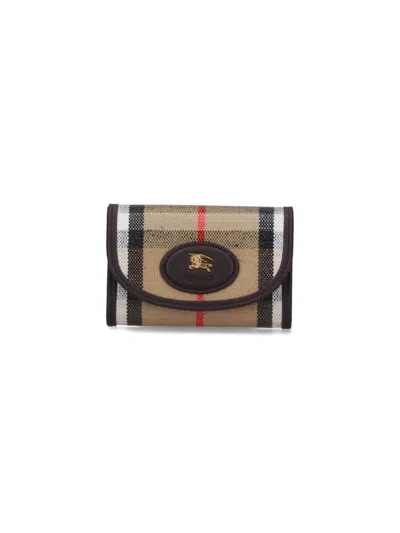 Burberry 'highlands' Wallet With Chain In Sand