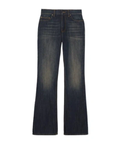 Burberry High-rise Bootcut Jeans In Blue