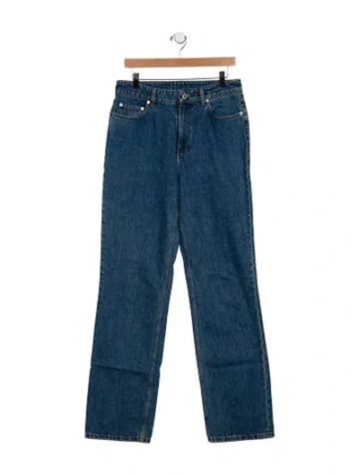 Pre-owned Burberry High-rise Skinny Leg Jeans In Blue