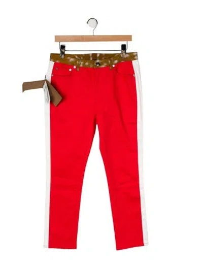 Pre-owned Burberry High-rise Skinny Leg Jeans W/ Tags In Orange
